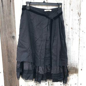 Vintage Free People Black Shiny Skirt